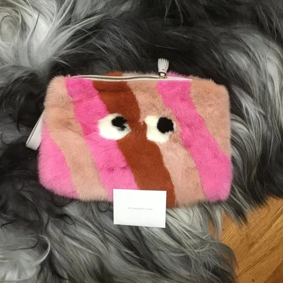 Anya Hindmarch | Bags | Anya Hindmarch Mink Fur Eyes Clutch | Poshmark